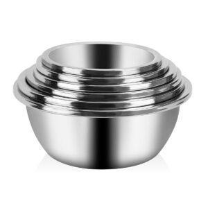 Stainless Steel Mixing and Serving Bowls (Set of 6)